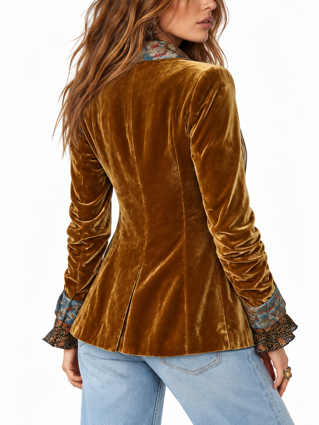 Marrit Vintage Patchwork Blazer met Bloemenprint