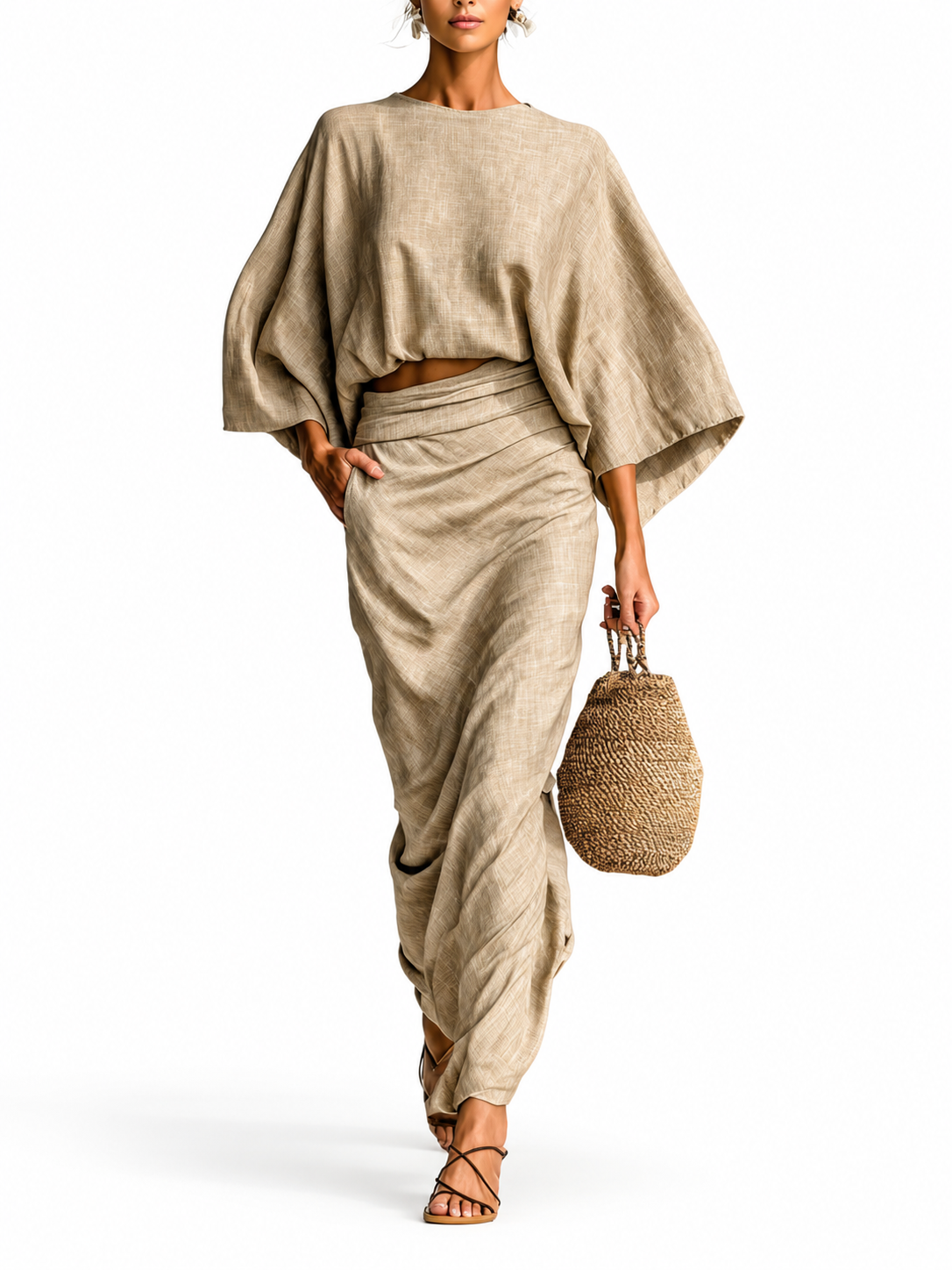 Paule Set Rok met Lange Mouwen