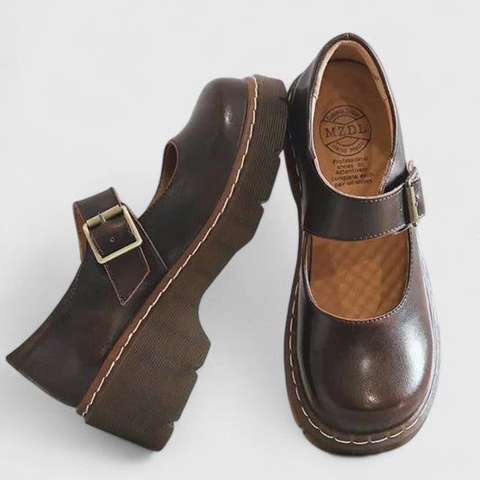 Aveline Leren Plateauloafers