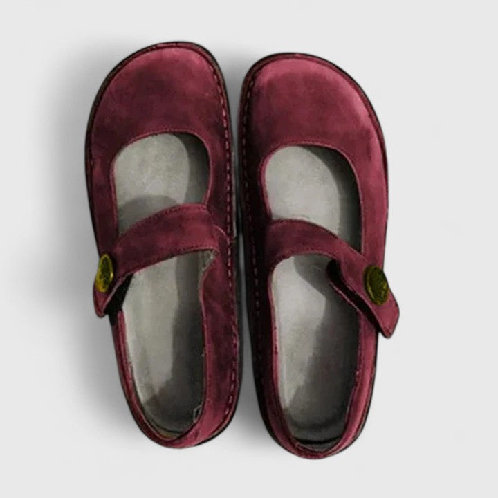 Monique Loafers van Gepatineerd Leer
