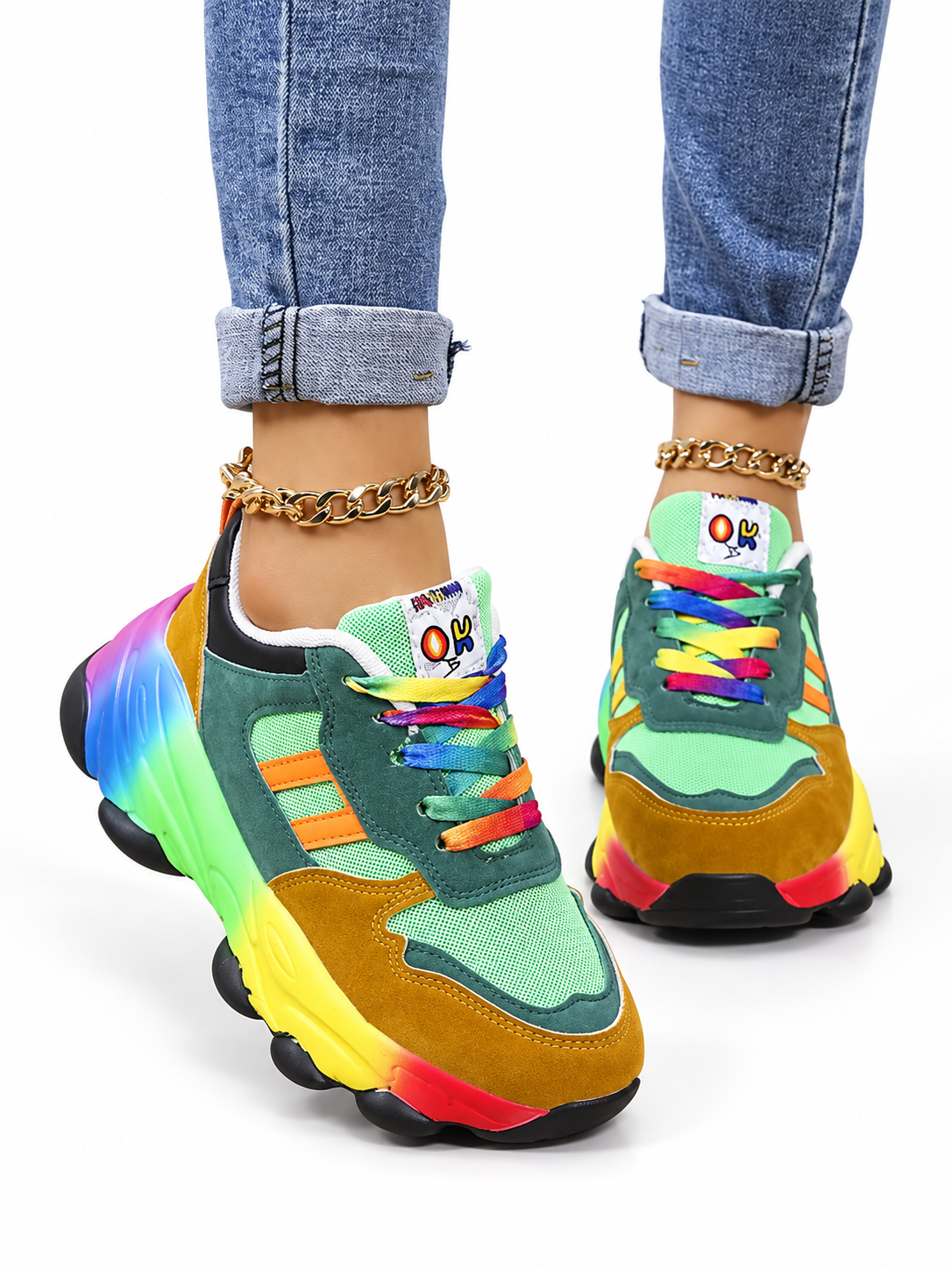Femke Kleurrijke Comfort-Sneakers