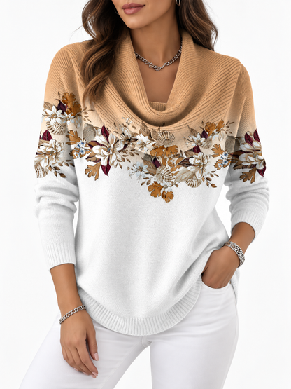 Lotte Bloemenprint Trui met Col