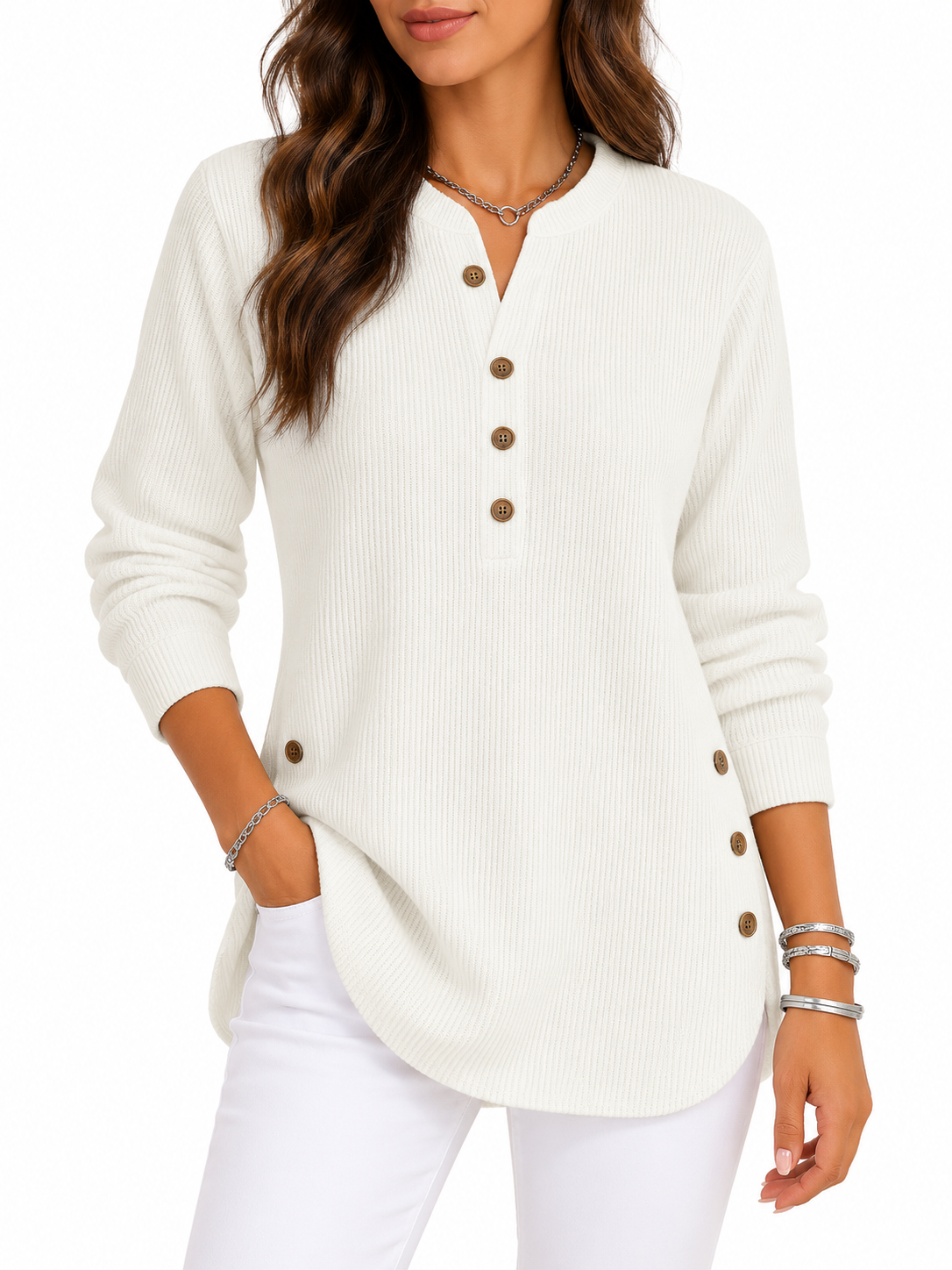 Sanne Henley Tuniek met Knopen