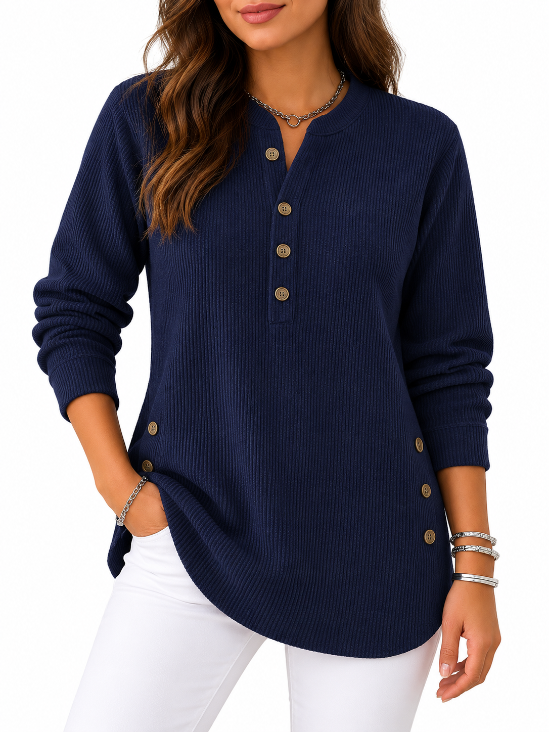 Sanne Henley Tuniek met Knopen