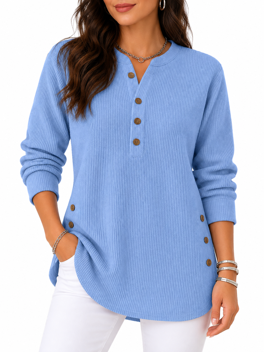 Sanne Henley Tuniek met Knopen