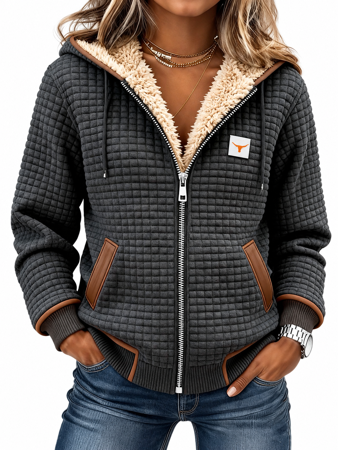 Lotte Gequilte Sherpa Winterjas