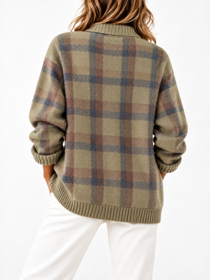 Amelia Geruite Gebreide Cardigan Groen