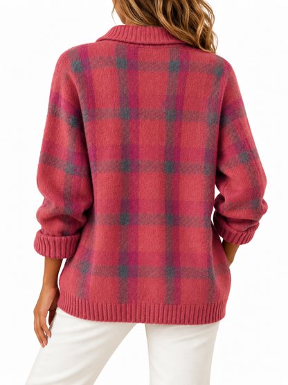 Lucia Geruite Gebreide Cardigan Roze