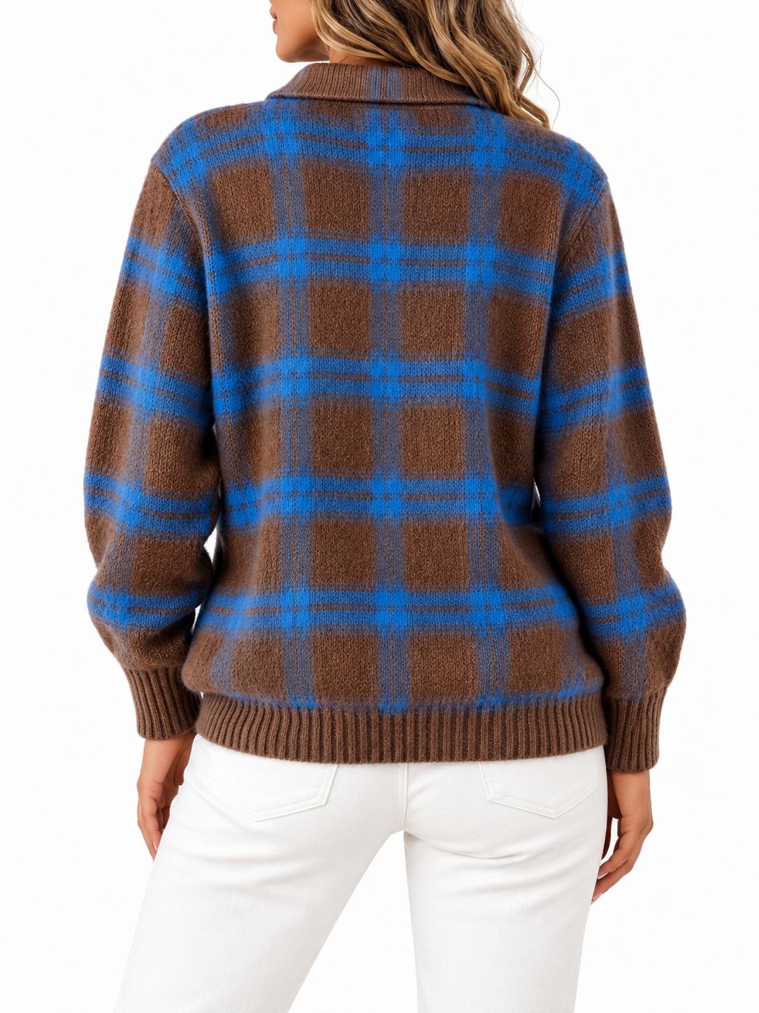 Nadia Geruite Gebreide Cardigan Chocoladebruin