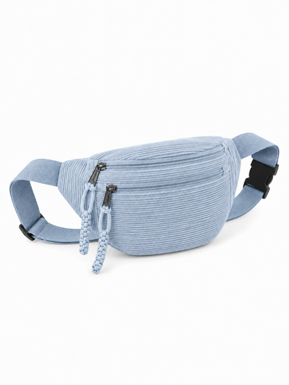 Blauw Corduroy Schoudertas