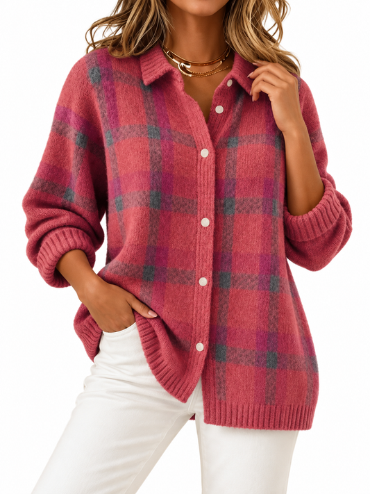 Lucia Geruite Gebreide Cardigan Roze