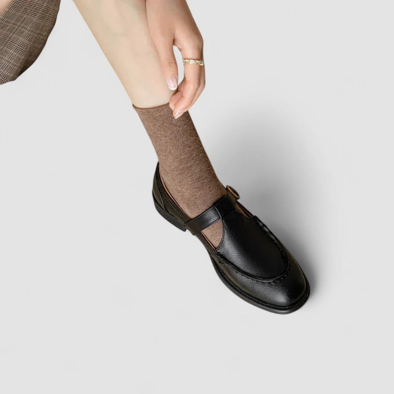 Nathalie Loafers met Vierkante Neus