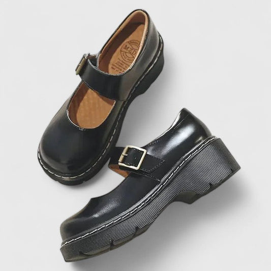 Aveline Leren Plateauloafers