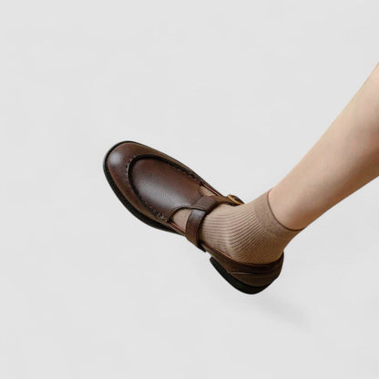 Nathalie Loafers met Vierkante Neus