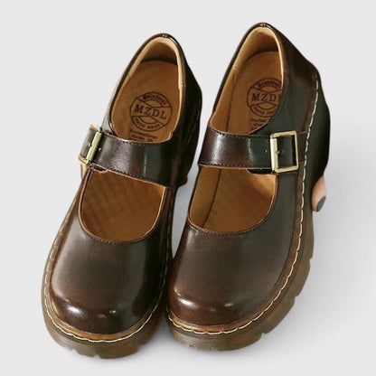 Aveline Leren Plateauloafers