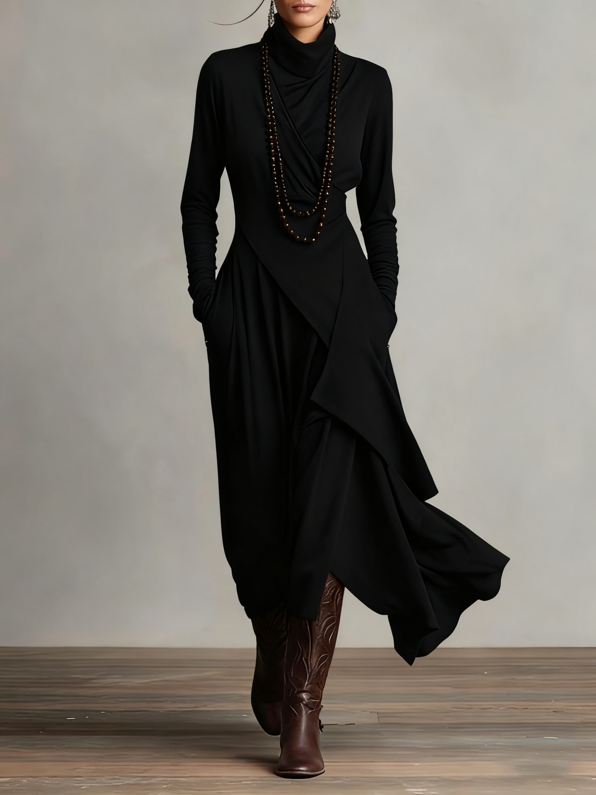 Arielle Vintage Asymmetrische Coljurk