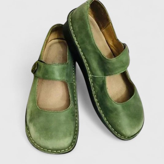 Monique Loafers van Gepatineerd Leer