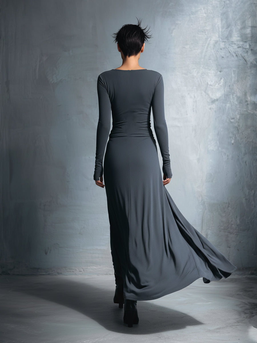 Naomie Maxi-jurk met Zijde Knoop