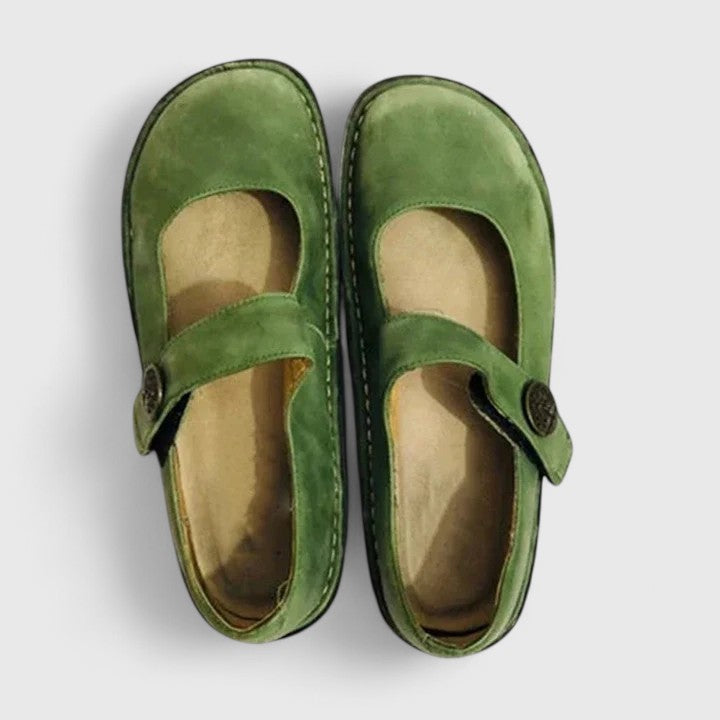 Monique Loafers van Gepatineerd Leer