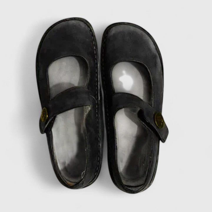 Monique Loafers van Gepatineerd Leer