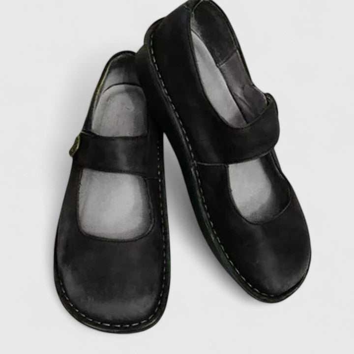 Monique Loafers van Gepatineerd Leer